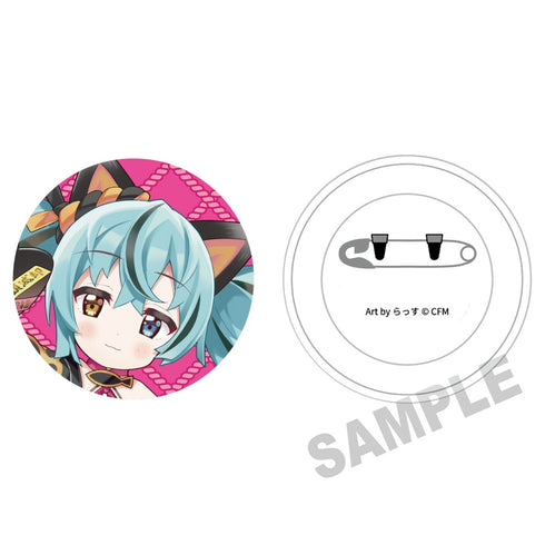 『初音ミク×招き猫』ふわもふタッチ缶バッジ 初音ミク黒猫C Art by らっす